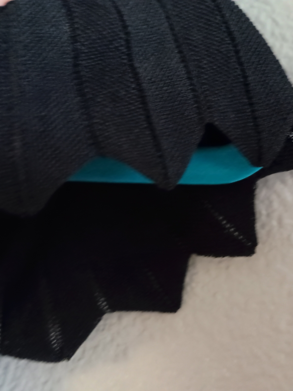 Black Ribbed Cold-Shoulder Knit Top - Picture 3 of 3